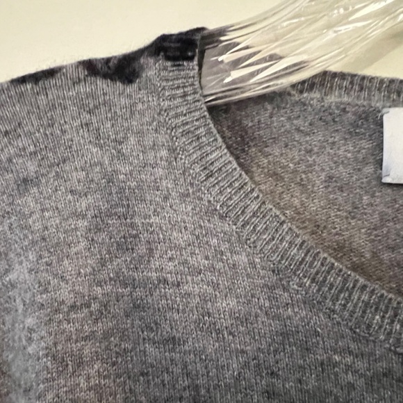 Neiman Marcus Exclusive Cashmere grey print cardigan - Picture 5 of 7